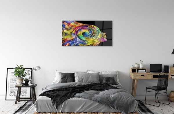 Quadro in vetro Immagine a colori della donna 100x50 cm 2 appendini