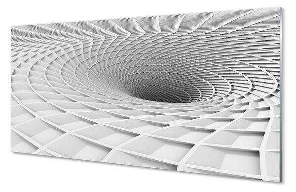 Quadro in vetro Imbuto geometrico 3d 100x50 cm 2 appendini