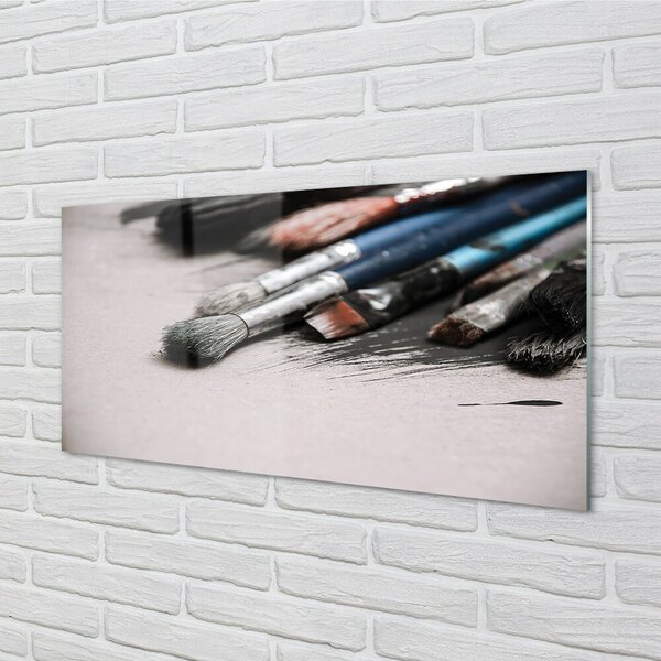 Quadro su vetro Pennelli 100x50 cm 2 appendini
