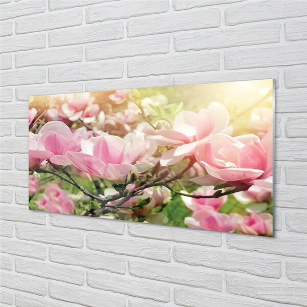 Quadro in vetro I fiori 100x50 cm 2 appendini
