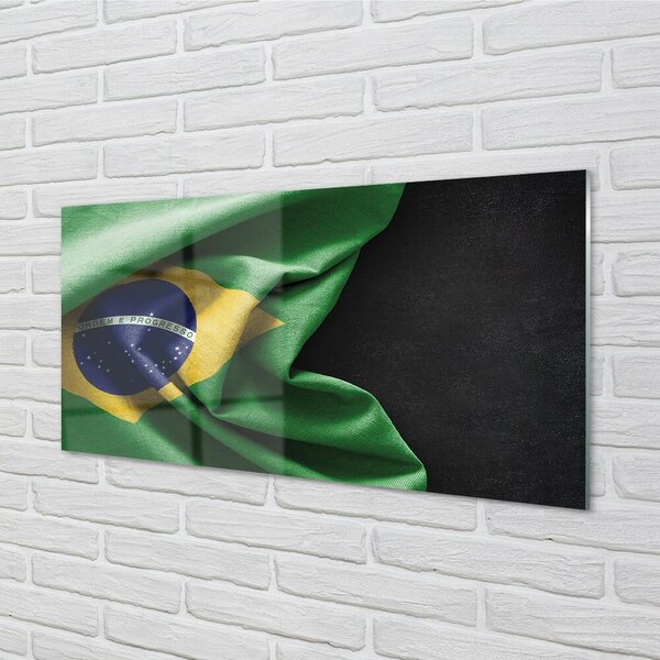 Quadro in vetro Bandiera del brasile 100x50 cm 2 appendini