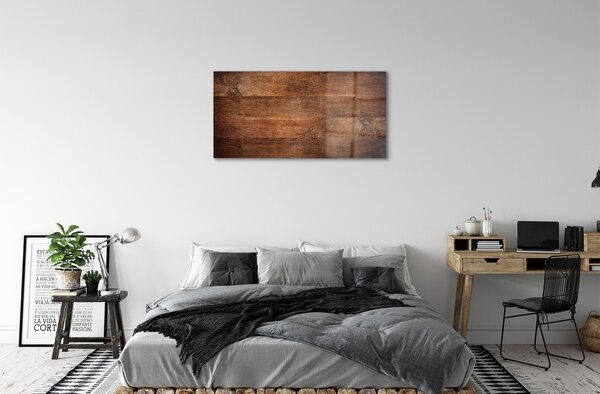 Quadro su vetro Venatura delle tavole di legno 100x50 cm 2 appendini