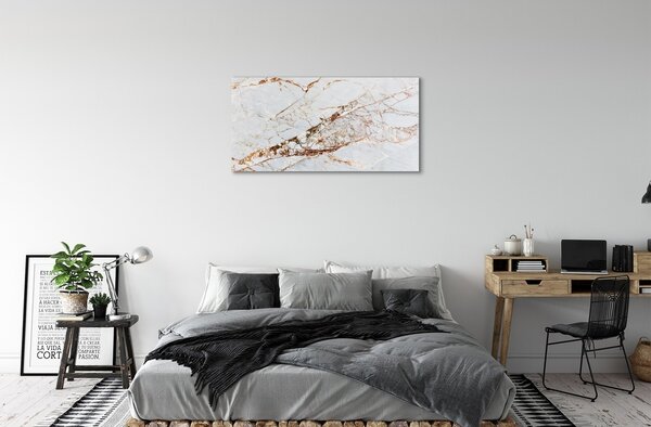 Quadro in vetro Parete in pietra e marmo 100x50 cm 2 appendini
