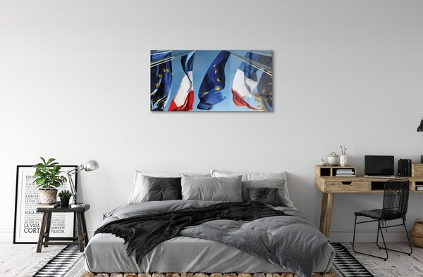 Quadro in vetro Bandiere 100x50 cm 2 appendini