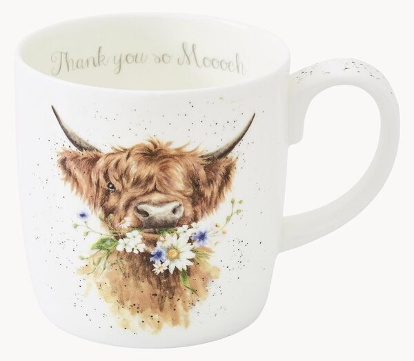 Tazza in Fine Bone China Thank You Cow