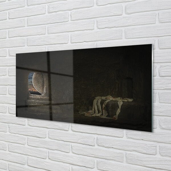 Quadro vetro Grotta delle croci 100x50 cm 2 appendini
