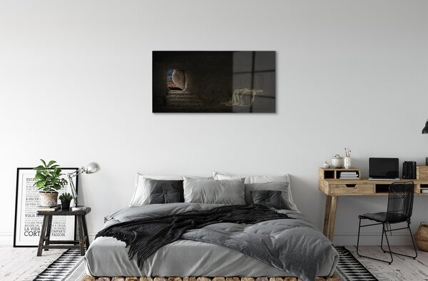 Quadro vetro Grotta delle croci 100x50 cm 2 appendini