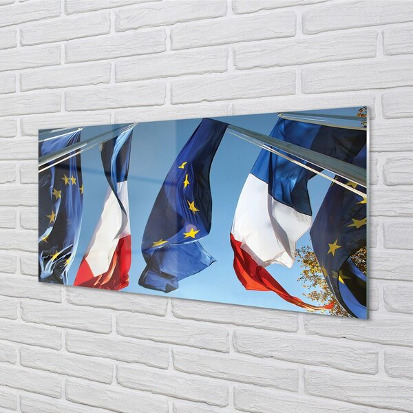 Quadro in vetro Bandiere 100x50 cm 2 appendini