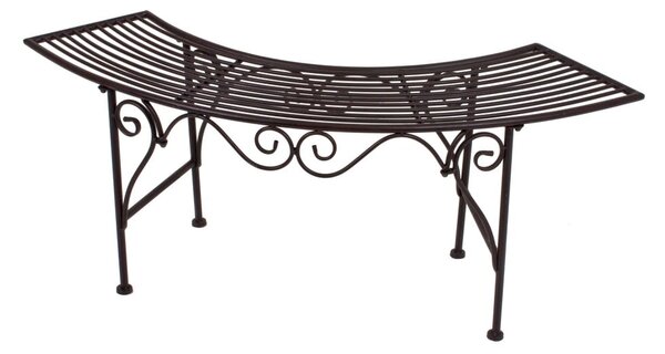 Panchina da giardino in metallo nero e marrone Fuego - Garden Pleasure