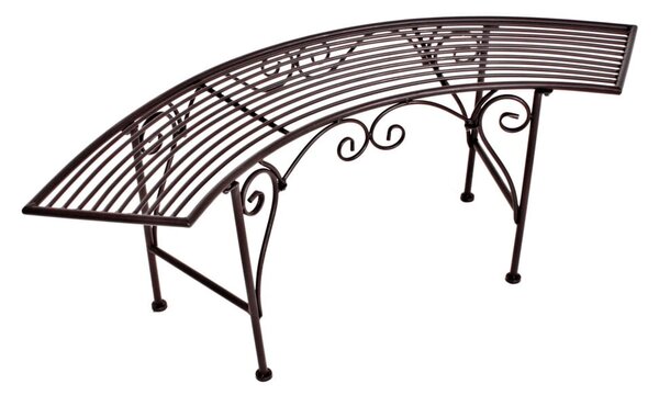 Panchina da giardino in metallo nero e marrone Fuego - Garden Pleasure