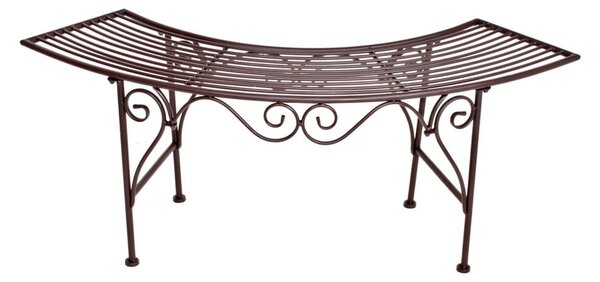Panchina da giardino in metallo nero e marrone Fuego - Garden Pleasure