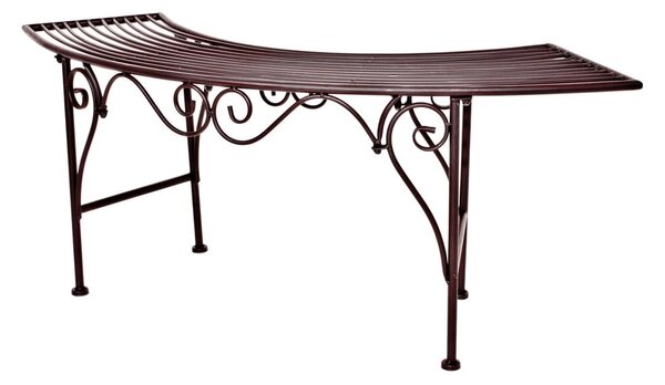 Panchina da giardino in metallo nero e marrone Fuego - Garden Pleasure