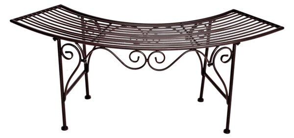 Panchina da giardino in metallo nero e marrone Fuego - Garden Pleasure