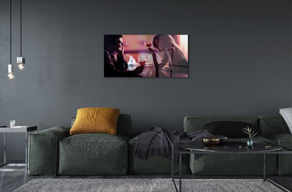 Quadro in vetro Occhiali per le persone 100x50 cm 2 appendini