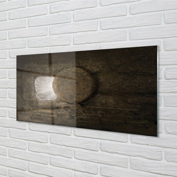 Quadro su vetro Grotta 100x50 cm 2 appendini