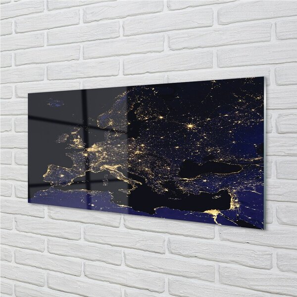 Quadro vetro Luci della mappa del cielo 100x50 cm 2 appendini
