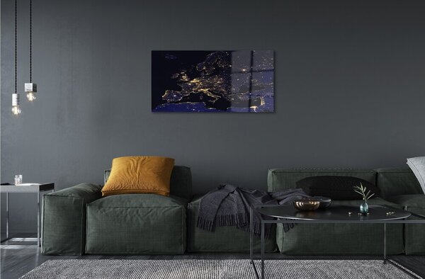 Quadro vetro Luci della mappa del cielo 100x50 cm 2 appendini