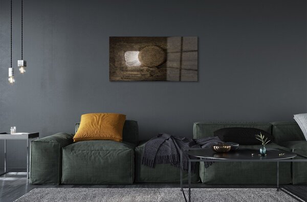 Quadro su vetro Grotta 100x50 cm 2 appendini