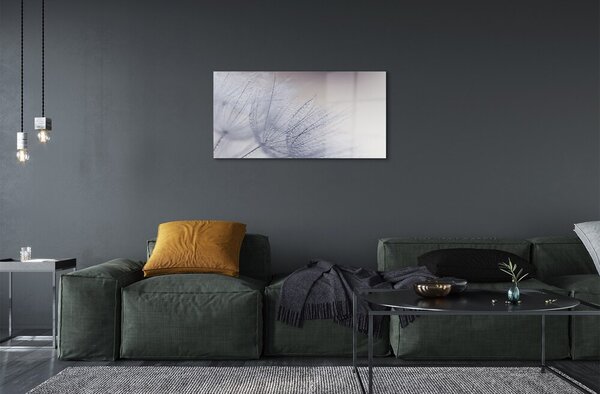 Quadro vetro Gocce di rugiada 100x50 cm 2 appendini