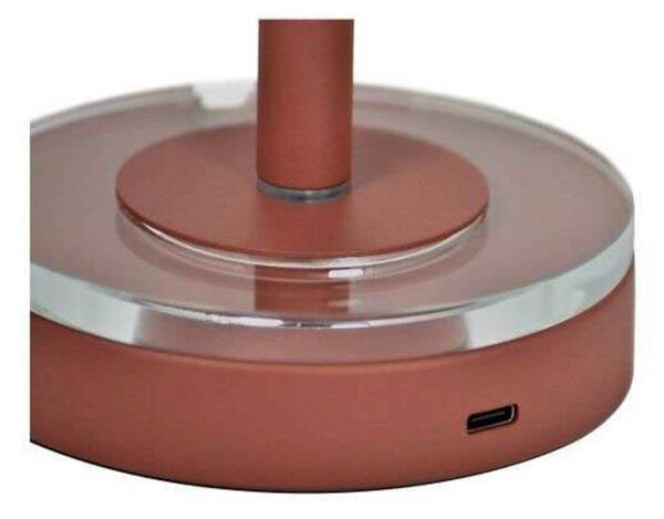 AYTM Lampada a batteria Luceo, marrone, metallo, 24 cm, dimmerabile, IP44 dimmerabile, Marrone / Ruggine, Soggiorno / Sala da pranzo, Metallo, Moderno