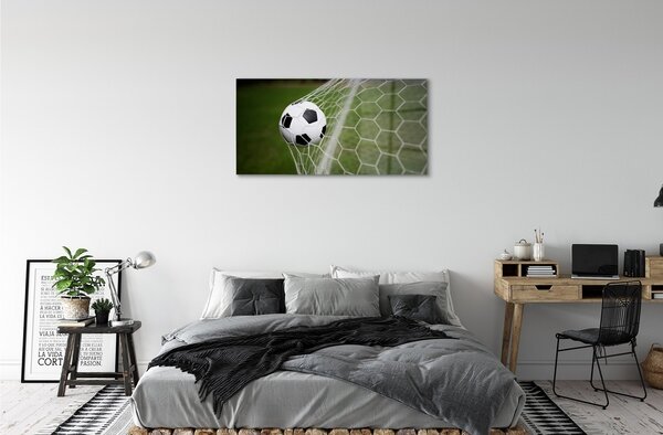 Quadro di vetro Calcio 100x50 cm 2 appendini