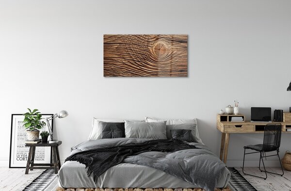 Quadro su vetro Struttura in assi di legno 100x50 cm 2 appendini