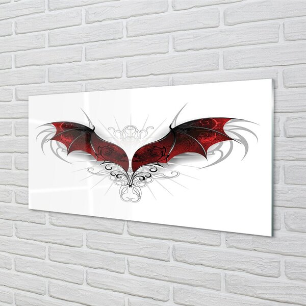 Quadro in vetro Le ali del drago 100x50 cm 2 appendini