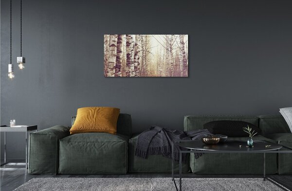 Quadro in vetro Alberi 100x50 cm 2 appendini