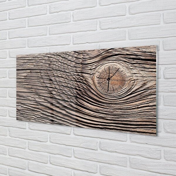 Quadro di vetro Venatura delle tavole di legno 100x50 cm 2 appendini