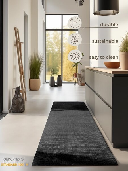 Passatoia nera in iuta 80x200 cm Bouclé – Hanse Home