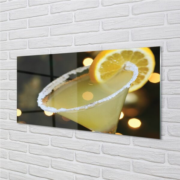 Quadro in vetro Cocktail al limone 100x50 cm 2 appendini