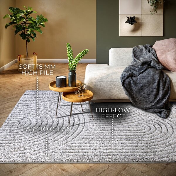 Tappeto in grigio chiaro 120x170 cm Panglao New York Light Grey – Elle Decoration