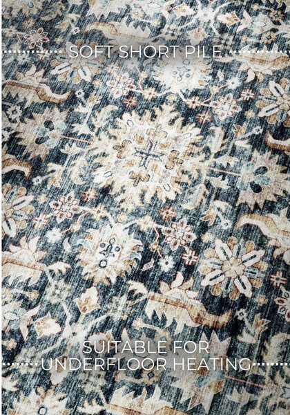 Tappeto blu 120x160 cm Saveh Blue Cream - Elle Decoration
