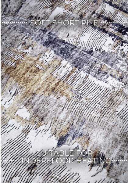 Tappeto grigio chiaro 160x230 cm Malard Anthracite Gold - Elle Decoration