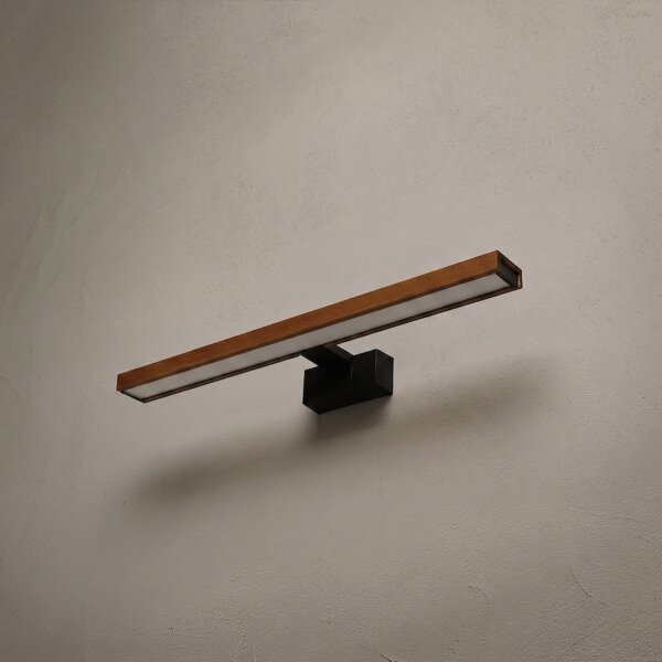 Brilagi-LED Illuminazione per specchio da bagno WOODY MIRROR 3 in 1 LED/12W/230V 60 cm IP44 nero/rovere