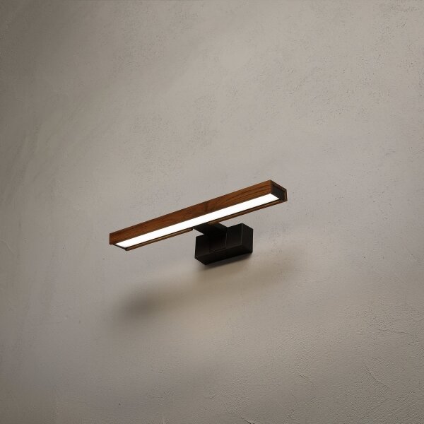 Brilagi-LED Illuminazione per specchio da bagno WOODY MIRROR 3 in 1 LED/8W/230V 40 cm IP44 nero/rovere