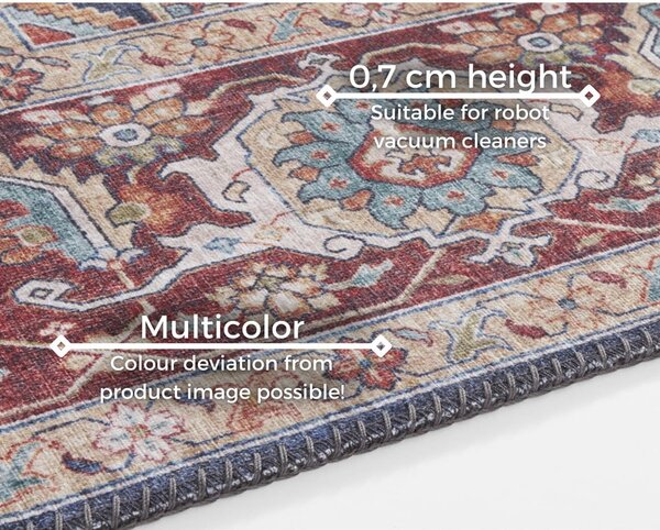 Tappeto blu scuro-rosso , 160 x 230 cm Sylla - Nouristan