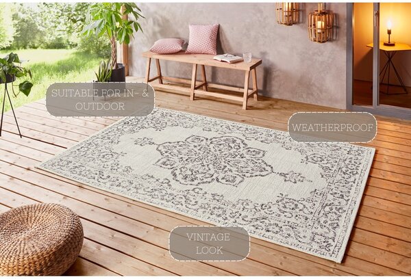 Tappeto da esterno grigio e crema , 160 x 230 cm Tilos - NORTHRUGS