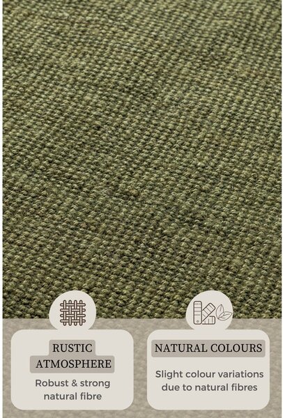 Tappeto color kaki in iuta 160x230 cm Bouclé – Hanse Home