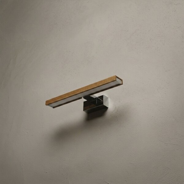 Brilagi-LED Illuminazione per specchio da bagno WOODY MIRROR 3 in 1 LED/8W/230V 40 cm IP44 cromo/rovere