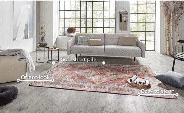 Tappeto rosso mattone , 80 x 150 cm Sylla - Nouristan