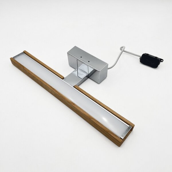 Brilagi-LED Illuminazione per specchio da bagno WOODY MIRROR 3 in 1 LED/8W/230V 40 cm IP44 cromo/rovere