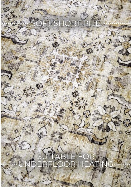 Tappeto beige 80x150 cm Saveh Cream Gold - Elle Decoration