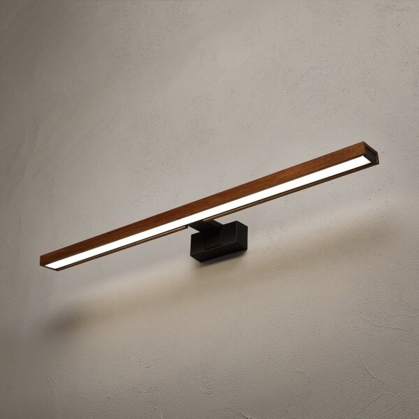 Brilagi-LED Illuminazione per specchio da bagno WOODY MIRROR 3 in 1 LED/15 W/230 V 80 cm IP44 nero/rovere
