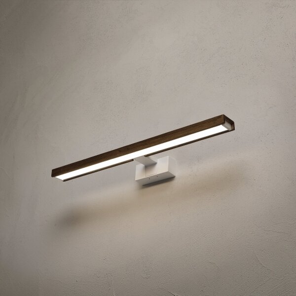 Brilagi-LED Illuminazione per specchio da bagno WOODY MIRROR 3 in 1 LED/12W/230V 60 cm IP44 bianco/rovere