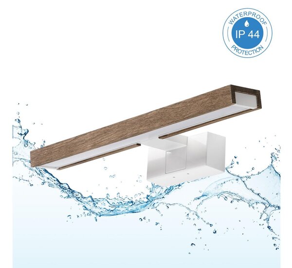 Brilagi-LED Illuminazione per specchio da bagno WOODY MIRROR 3 in 1 LED/8W/230V 40 cm IP44 bianco/rovere