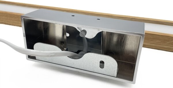 Brilagi-LED Illuminazione per specchio da bagno WOODY MIRROR 3 in 1 LED/12W/230V 60 cm IP44 cromo/rovere