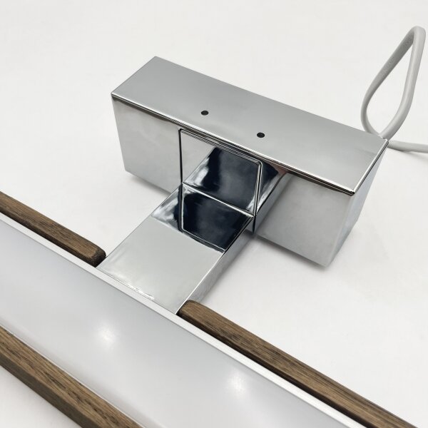 Brilagi - LED Illuminazione per specchio da bagno WOODY MIRROR 3 in 1 LED/12W/230V IP44 cromo/rovere/noce