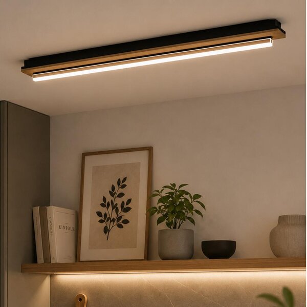 Brilagi - Plafoniera LED WOODY FLAT LED/25W/230V rovere/nero