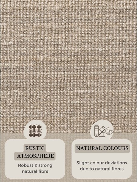 Tappeto rotondo color crema in iuta ø 160 cm Bouclé Jaipur – Hanse Home